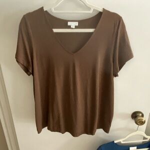 Brown JJill top, size L